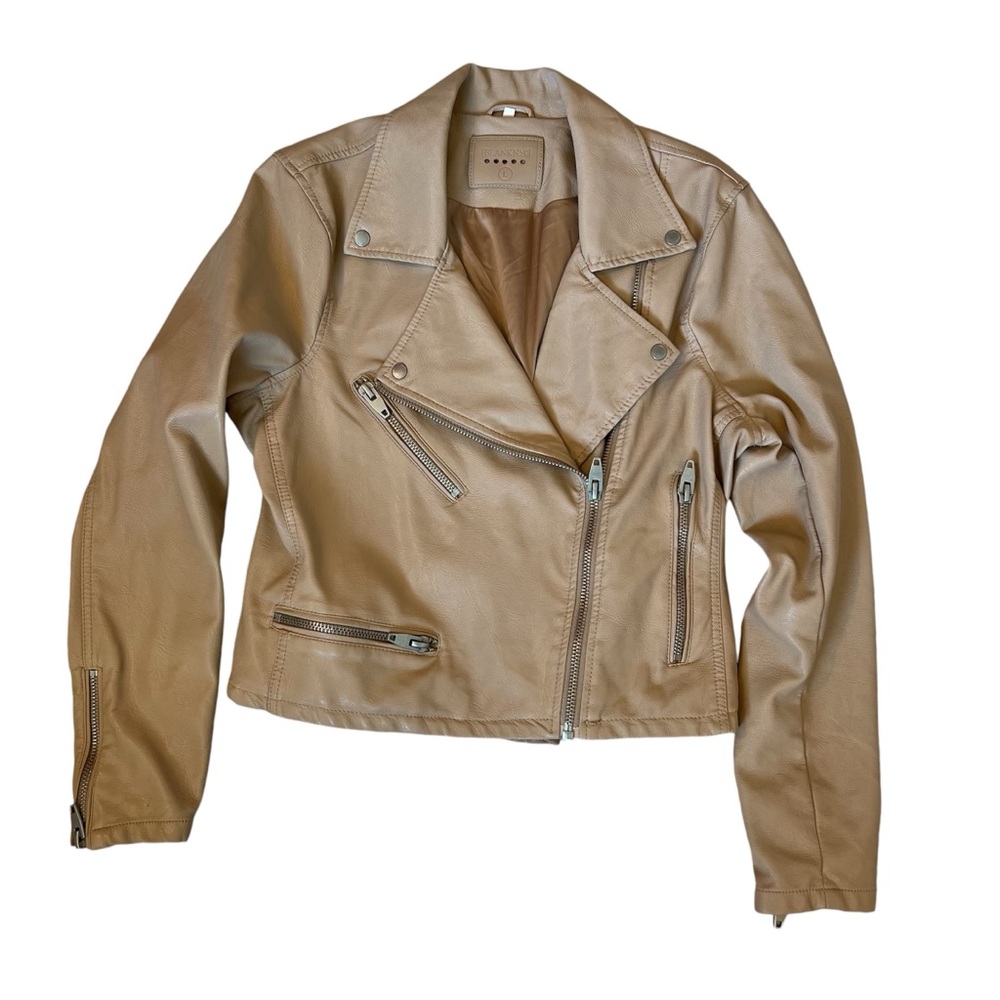 BLANK NYC Moto Faux Leather Jacket Size L Vegan Leather